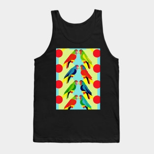 PRETTY POSTER STYLE PARROTS Tank Top